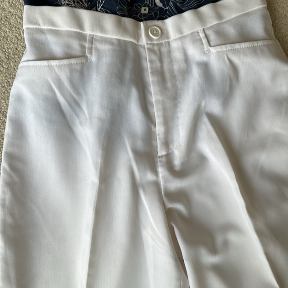 White pants & blue & white embroidered blouse - Picture 4 of 14